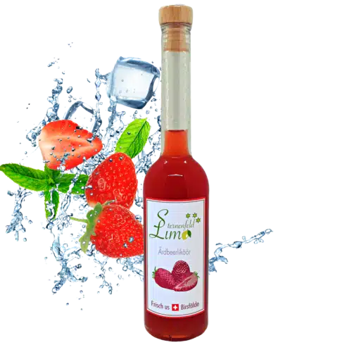 Liqueur de fraise artisanale suisse
