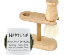Savonnerie NEPTUNE Set bio savon à barbe pour rasage au blaireau